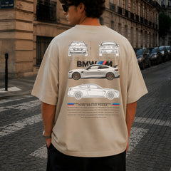 BMW, Round Neck Cotton terry, beige T-Shirt,