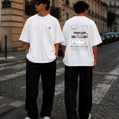 BMW, Round Neck Cotton terry, white T-Shirt,