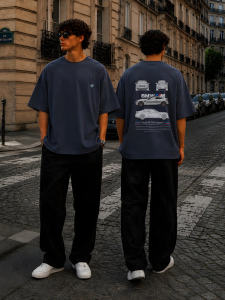 BMW, Round Neck Cotton terry, blue T-Shirt,