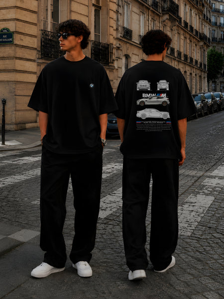 BMW, Round Neck Cotton terry, black T-Shirt,