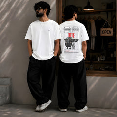 JOHN WICK, Round Neck Cotton terry, white T-Shirt,
