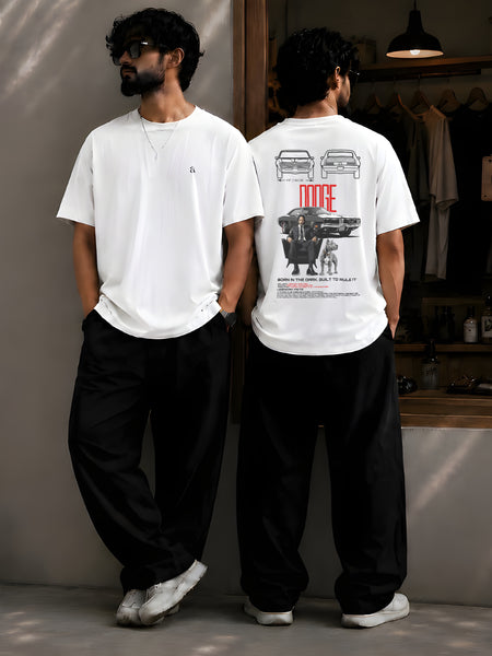 JOHN WICK, Round Neck Cotton terry, white T-Shirt,