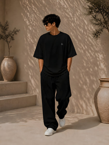 PORSCHE CAR, Round Neck Cotton terry, black T-Shirt,
