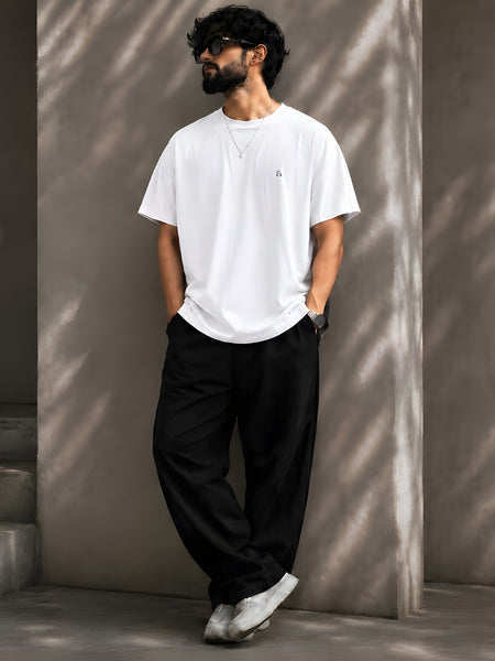 JOHN WICK, Round Neck Cotton terry, white T-Shirt,