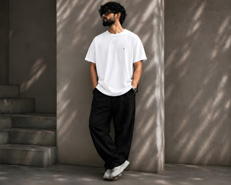 JOHN WICK, Round Neck Cotton terry, white T-Shirt,