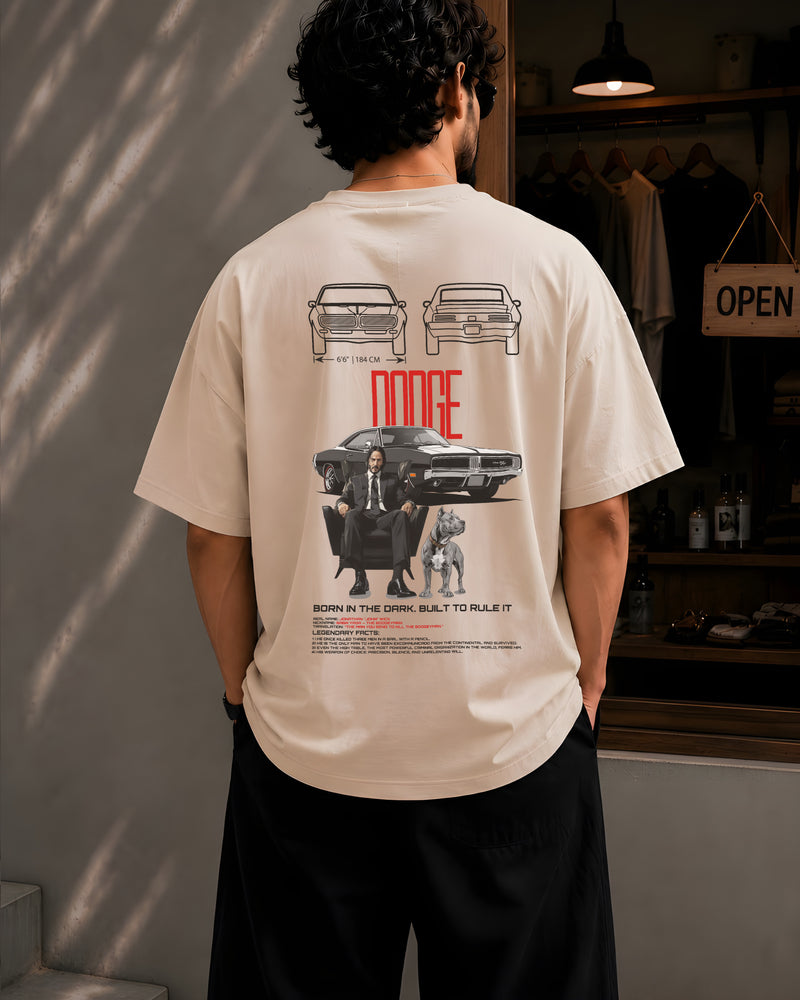 JOHN WICK, Round Neck Cotton terry, beige T-Shirt,