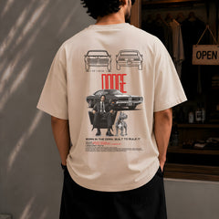 JOHN WICK, Round Neck Cotton terry, beige T-Shirt,