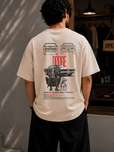 JOHN WICK, Round Neck Cotton terry, beige T-Shirt,