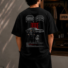 JOHN WICK, Round Neck Cotton terry, black T-Shirt,