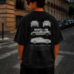 BMW, Round Neck Cotton terry, acidwash  T-Shirt,