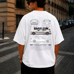 BMW, Round Neck Cotton terry, white T-Shirt,