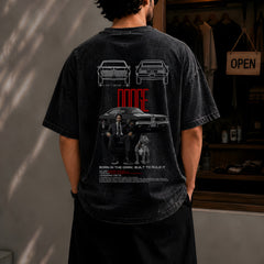 JOHN WICK, Round Neck Cotton terry, acidwash T-Shirt,