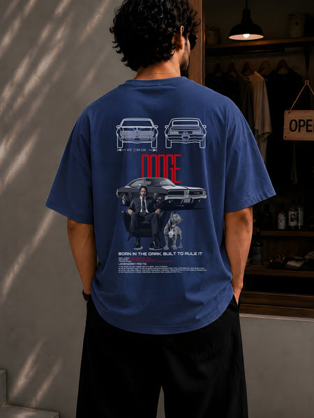 JOHN WICK, Round Neck Cotton terry, purple T-Shirt,